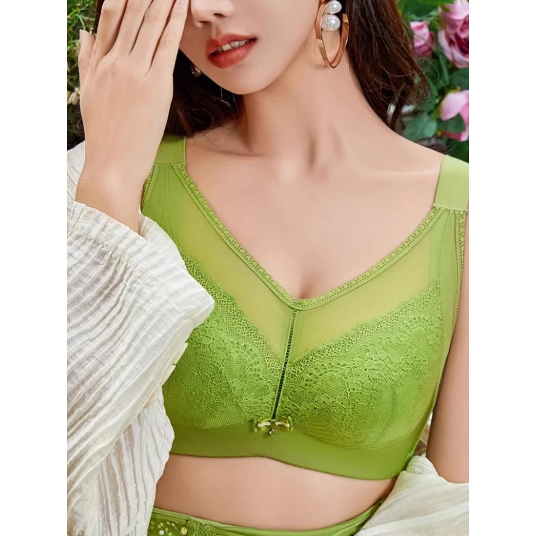 羽诗芬花香物语薄款大胸显小收副乳聚拢防下垂全罩杯文胸罩212