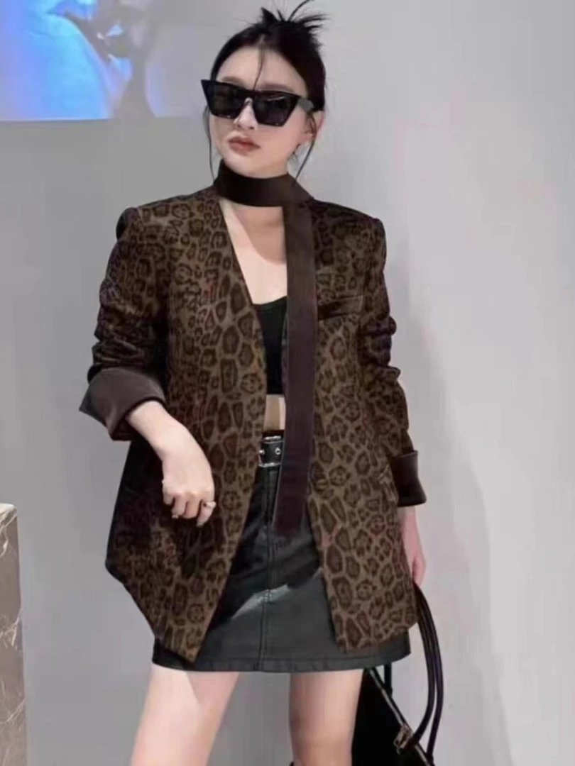 豹纹洋气时尚百搭外套