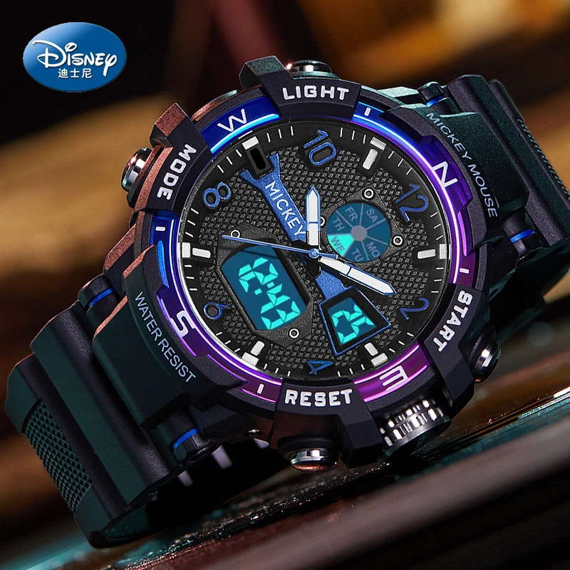 迪士尼电子手表男生2025新款夜光防水中学生儿童青少年高中生男款