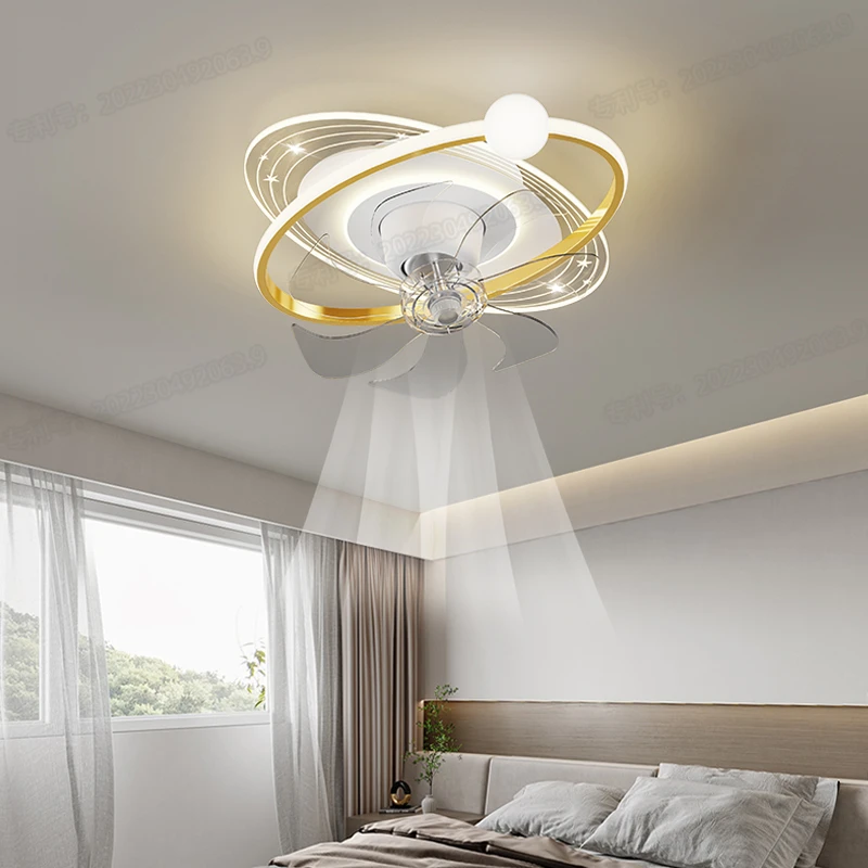 2025新款轻奢智能现代简约网红家用大气别墅节能星际吸顶灯风扇灯