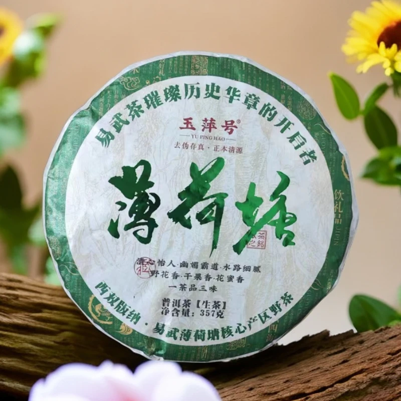 【以茶之铭】玉萍号·薄荷塘野茶357g普洱生茶·一茶品三味