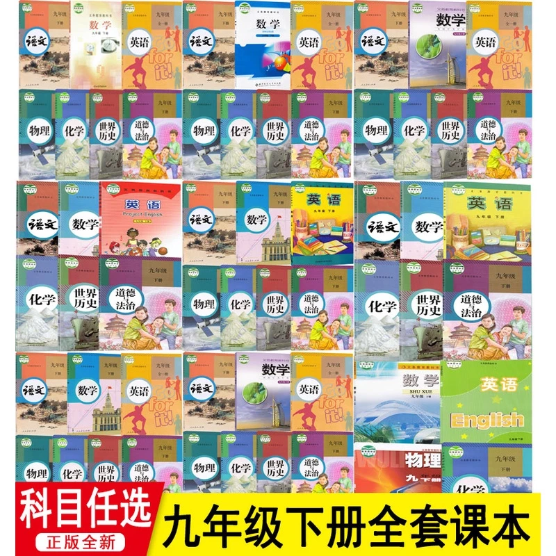 新版初中九年级下册教材 九下语文数学化学道法历史课本