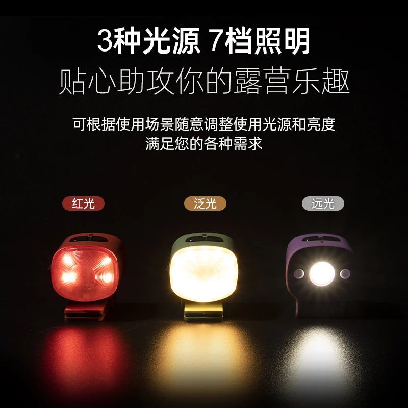 LOVORK乐沃可小栗子帽夹灯迷你露营灯感应LED夹帽头灯夜钓手电灯