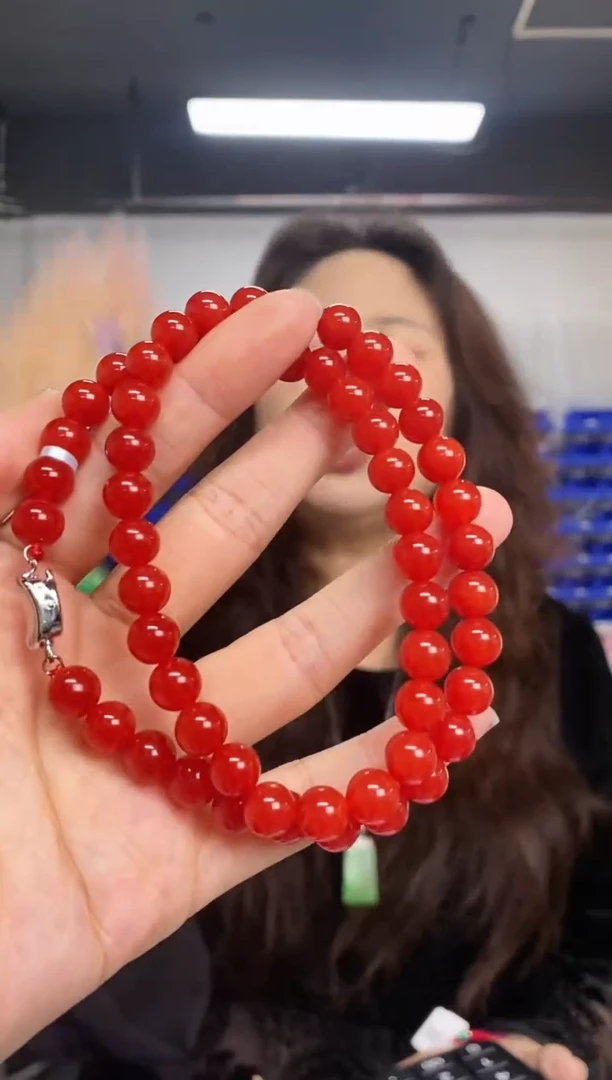 【闪购商品】南红玛瑙项链未镶嵌多样性发其一颜色微差