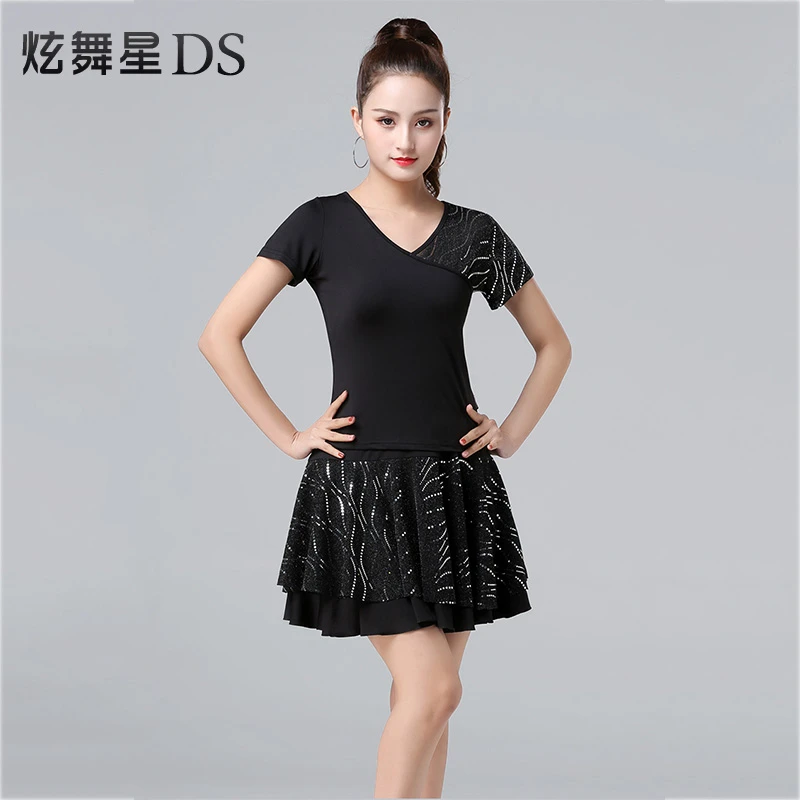 广场舞服装套装舞衣短袖杨丽萍舞蹈服中老年水兵舞服装两件套