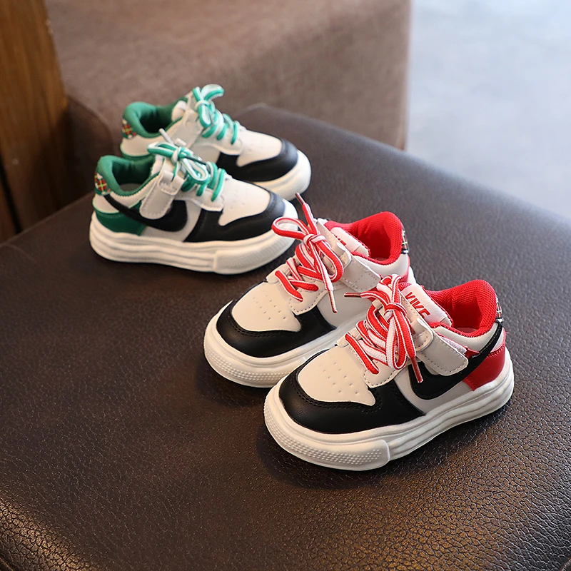 女童鞋儿童运动鞋新款春秋季透气皮面男宝宝小童老爹鞋休闲鞋软底