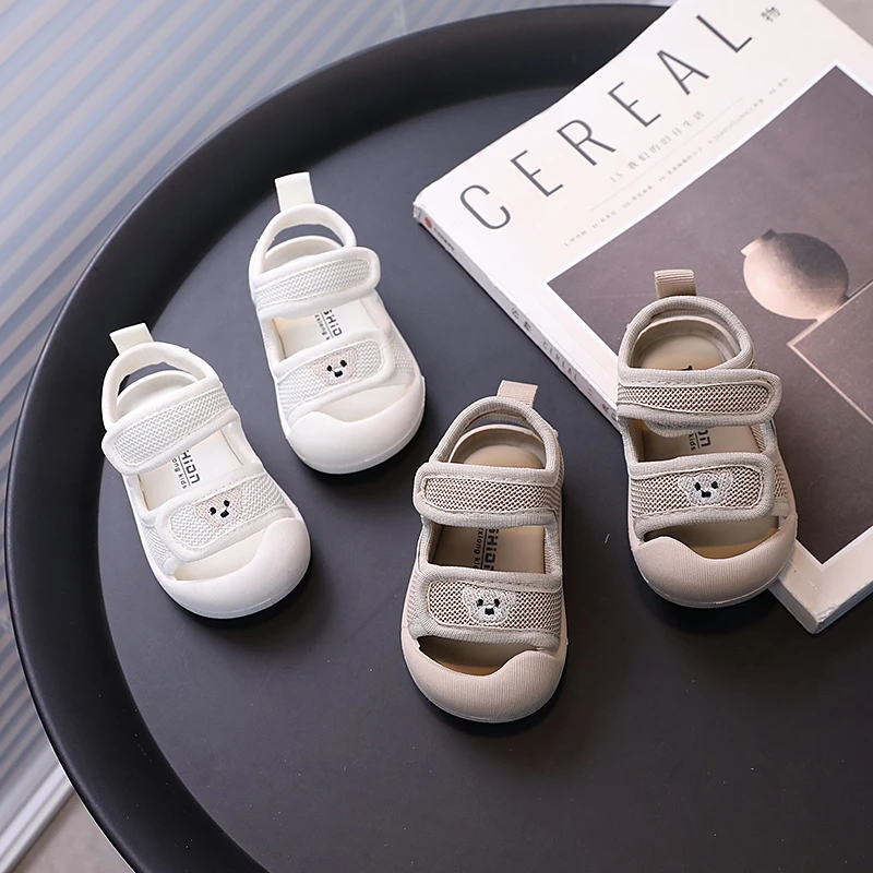 婴儿凉鞋宝宝步鞋包头2024夏季网面透气男童沙滩鞋软底防滑女童鞋