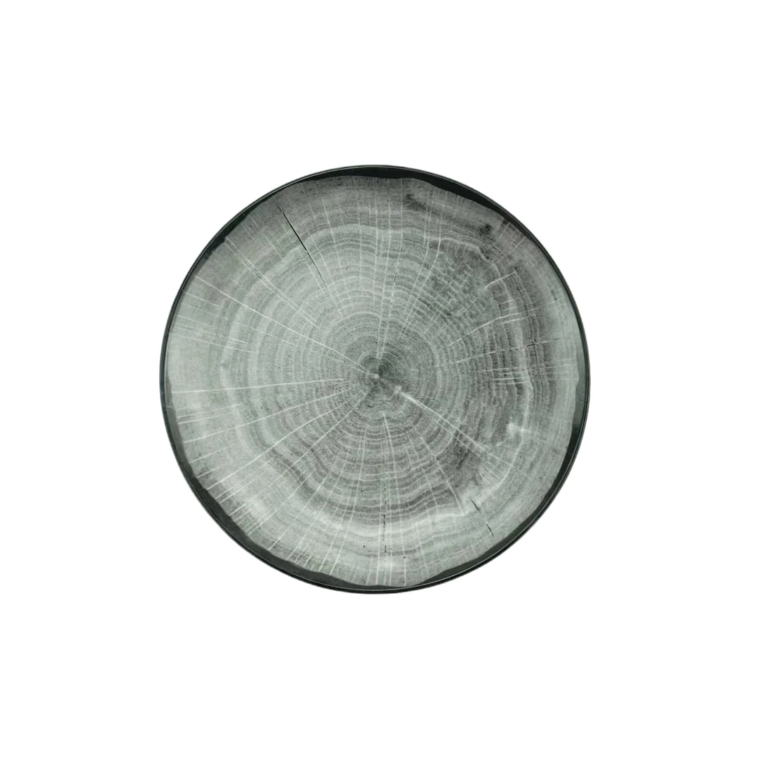 RAK  WOODPLATE RIMLESS 简约西餐盘榉木灰橡木主餐盘21cm