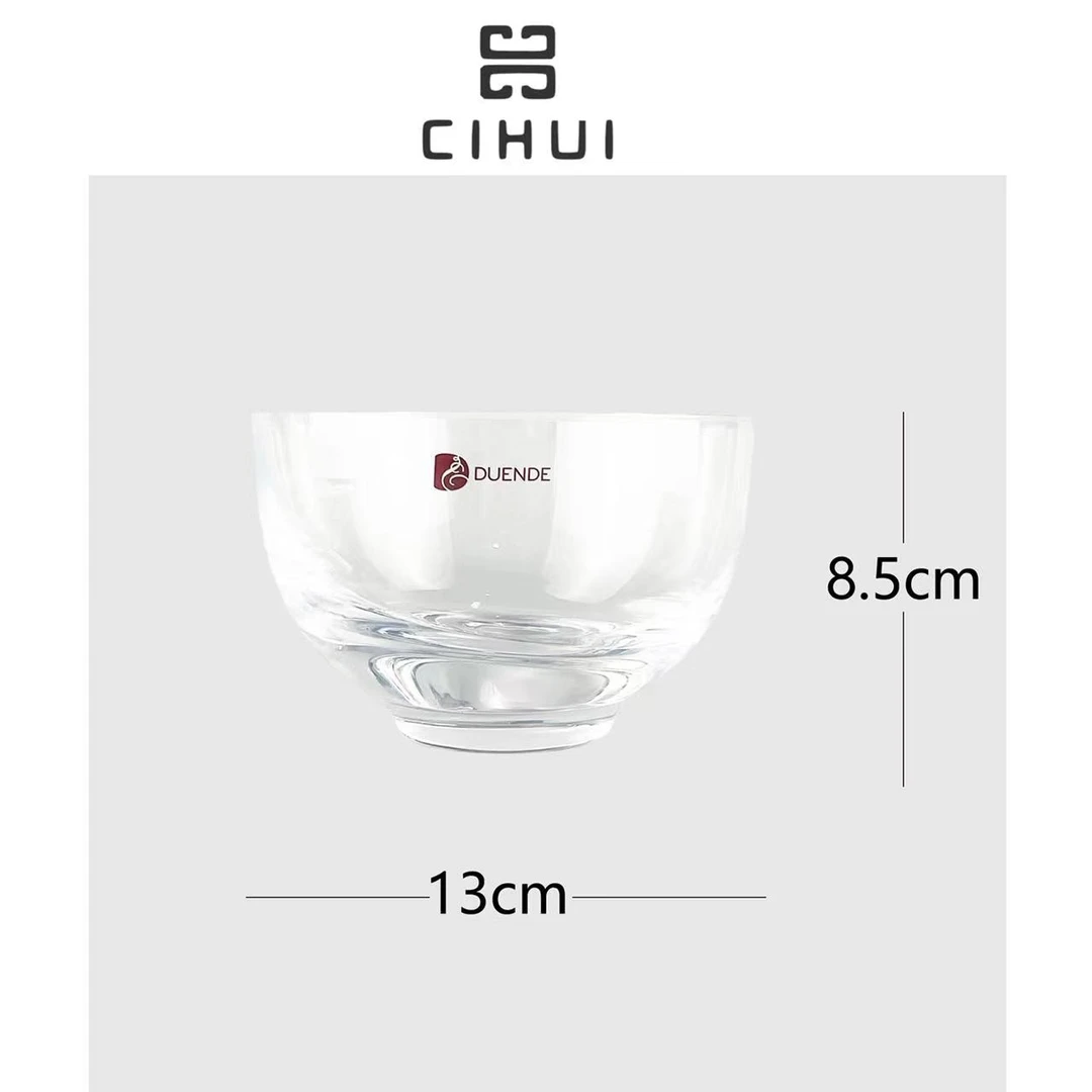 意大利Duende  家用高级感水晶玻璃简约创意瓜果碗 宽13cm高8.5cm