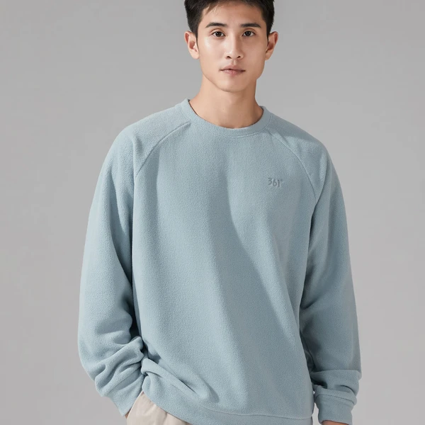 361°【双11抢先购】秋季运动卫衣男宽松圆领套头摇粒休闲卫衣