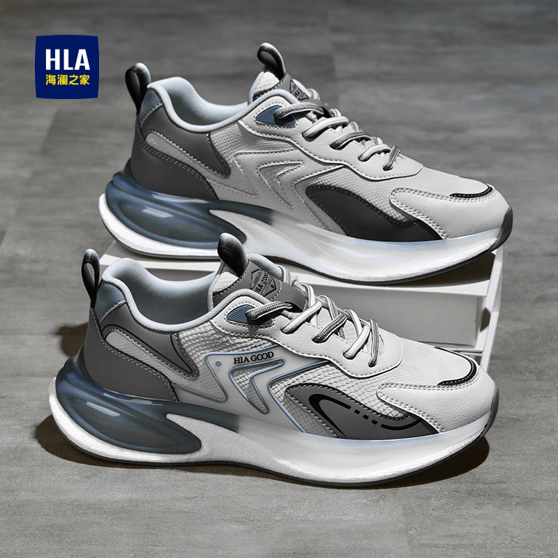 海澜之家男鞋2025新款冬季运动休闲男士春秋网面透气跑步老爹潮鞋