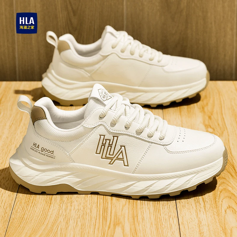 海澜之家男鞋秋季高档运动休闲小白鞋男士春秋潮鞋百搭跑步老爹鞋