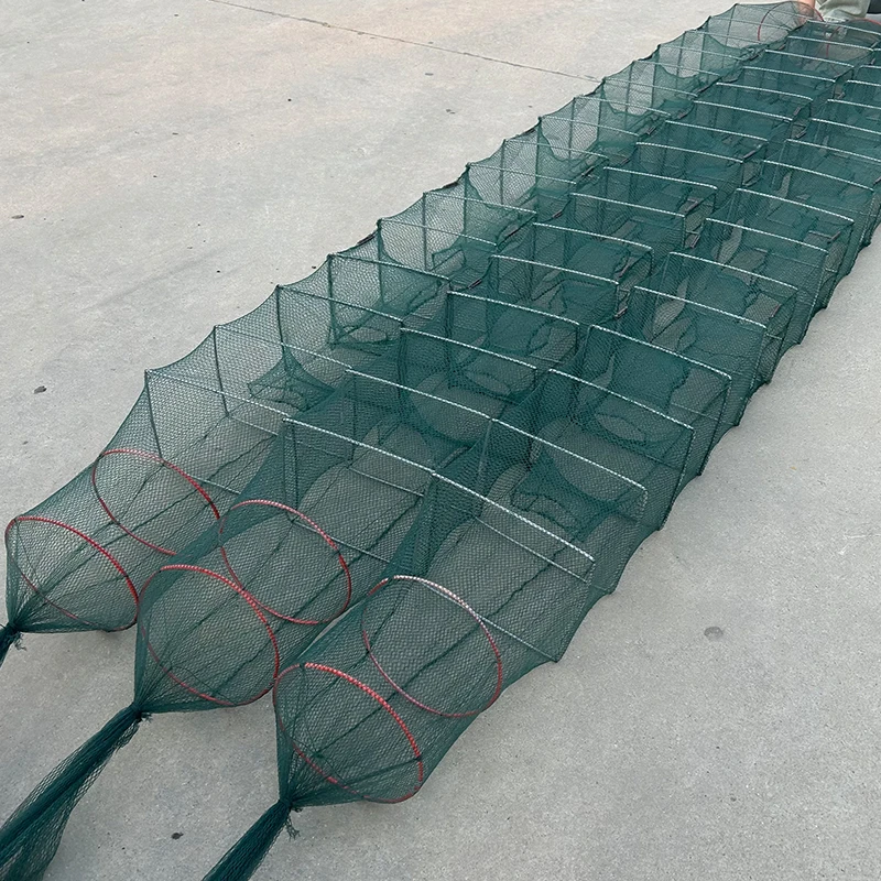 4米河虾笼虾网捕鱼笼捕鱼网19节12洞3条