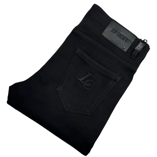 【小胡子专属】简约百搭男士黑色小直筒牛仔裤N18078款