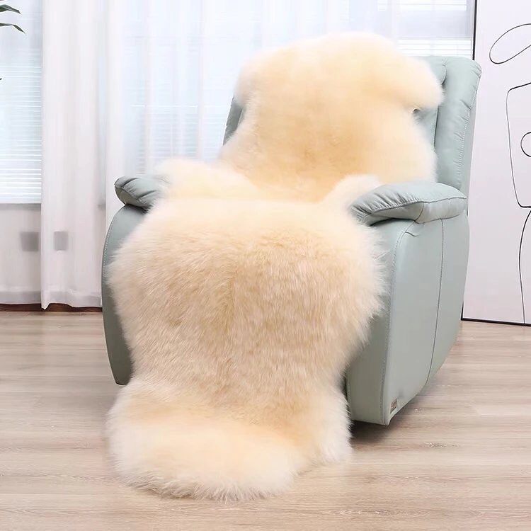 专拍纯羊毛沙发垫椅子垫真皮毛一体保暖客厅卧室地毯加厚毛垫