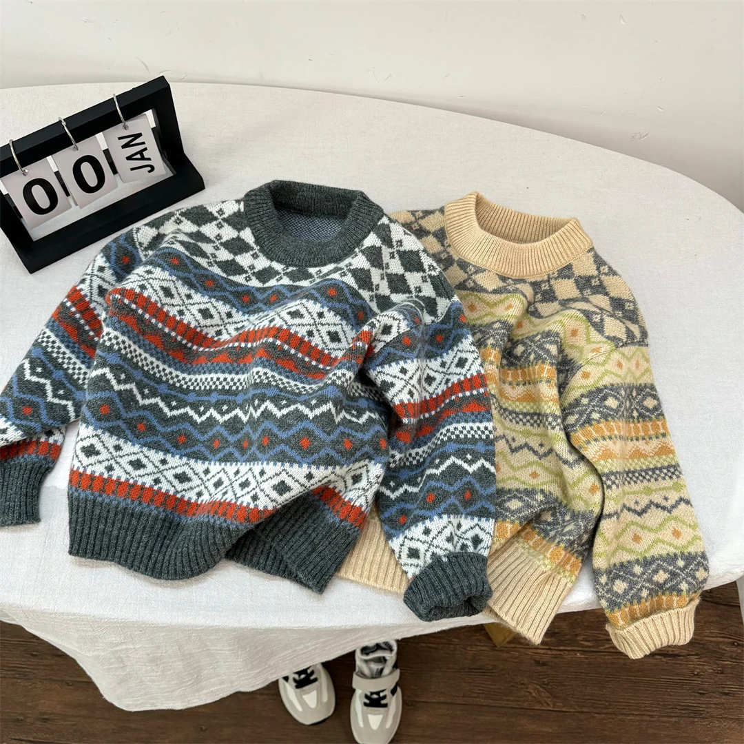 儿童毛衣针织衫春秋开衫外套宝宝男童女童百搭宝宝休闲卡通打底衫