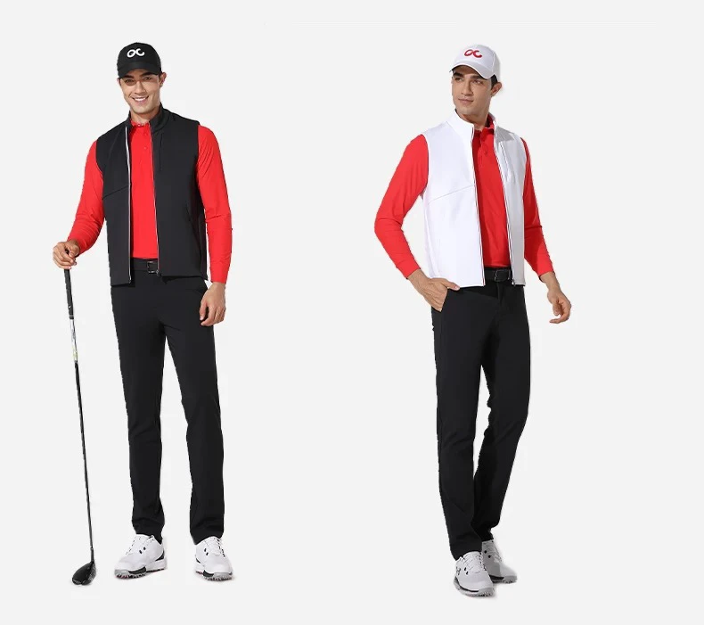 奥蓝克高尔夫马甲男士保暖秋季新款运动背心防风弹力golf外套服饰