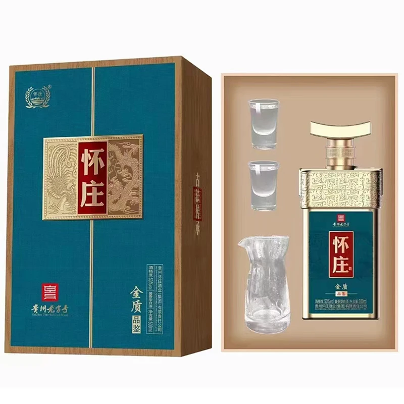 怀庄1983金质品鉴酱香型白酒礼盒装 含酒具53度500ml*6瓶