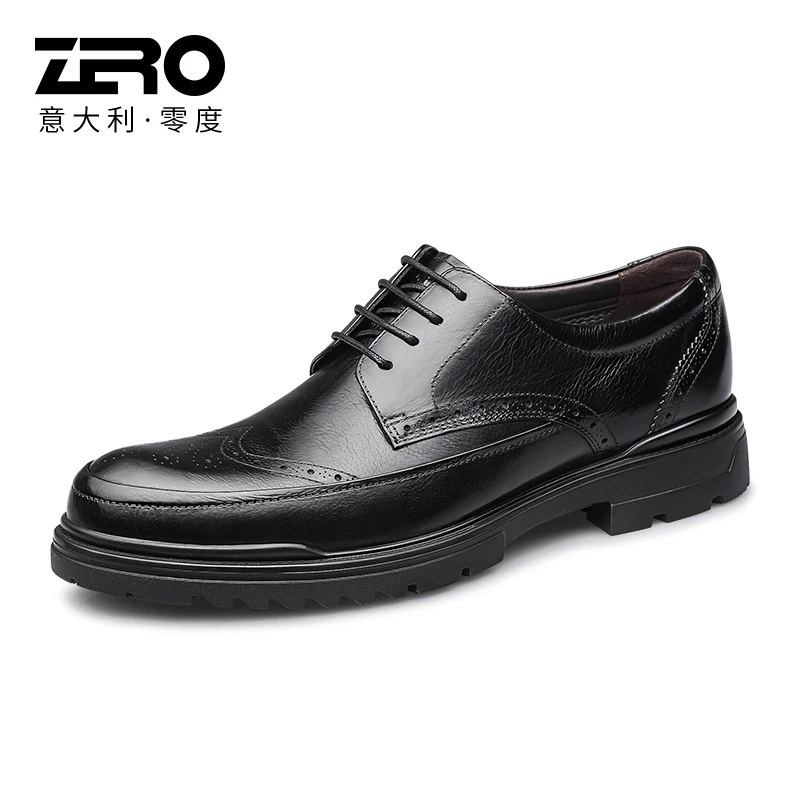 【断码】零度男鞋春季透气真皮商务皮鞋正装鞋德比鞋婚鞋牛津鞋