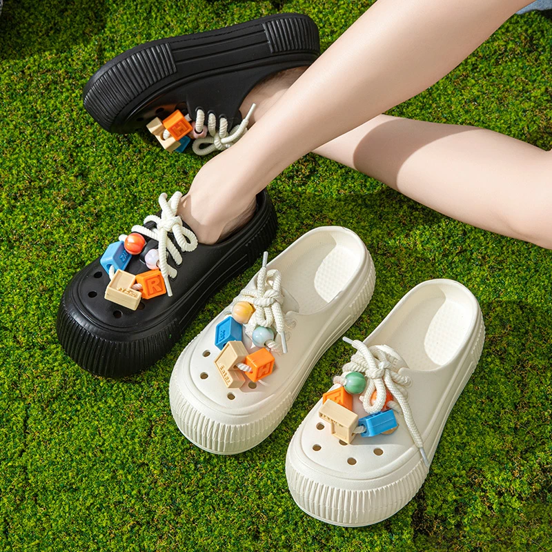 凉鞋女夏时尚包头凉拖鞋居家外穿半拖鞋防水防滑厚底沙滩鞋拖鞋女