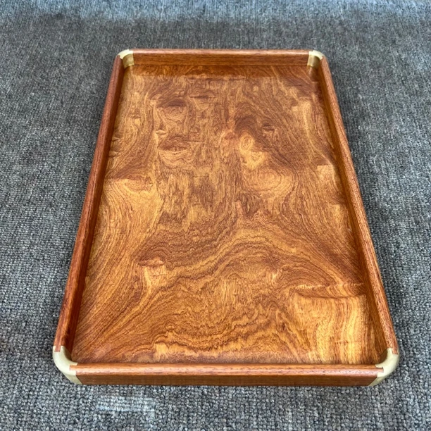 缅甸花梨大果紫檀独板茶盘