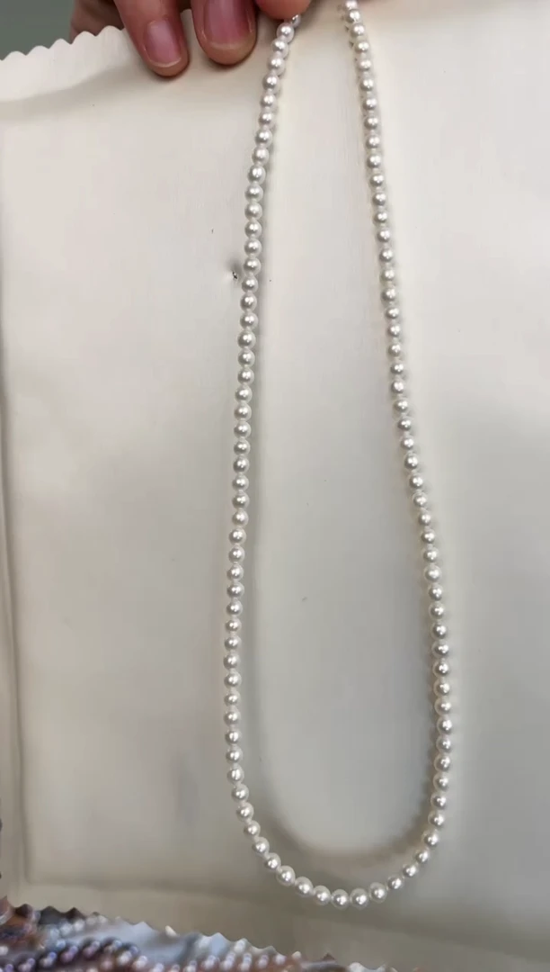 【闪购商品】淡水珍珠颈饰银S925镶嵌3-4