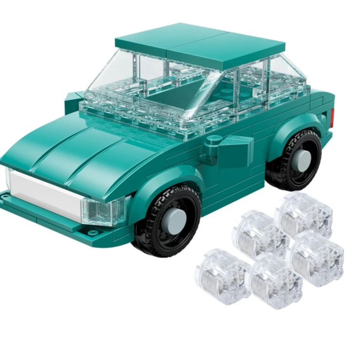 奇妙积木Keeppley蜡笔小新的家广志二代小车灯光升级收藏礼物