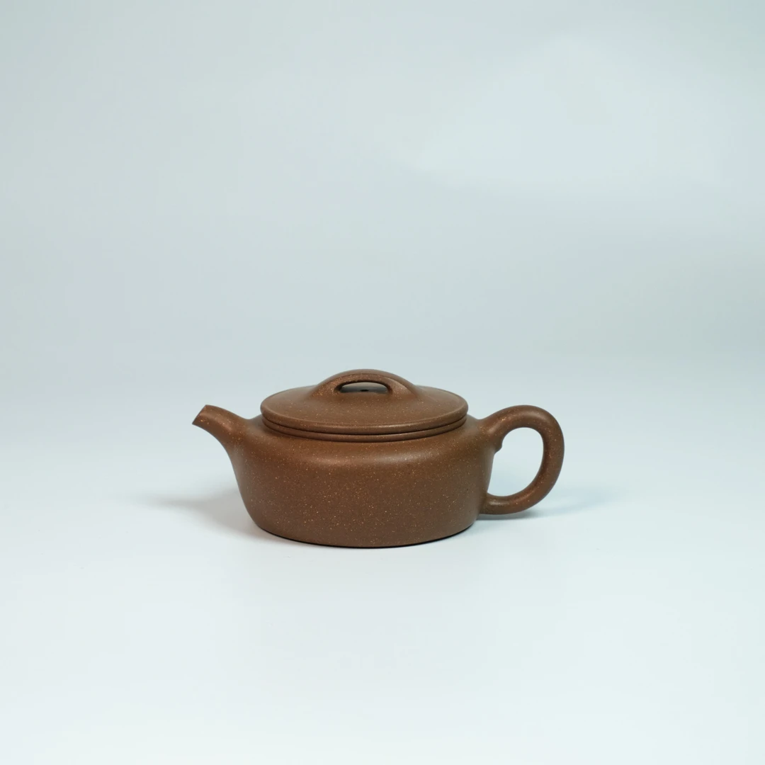 朱勤勇徒弟周渊香雪紫砂壶200cc 全手工 圆壶 宽口老段泥