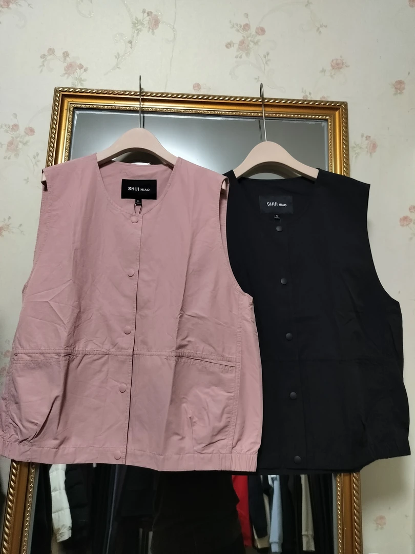 〔正品〕水淼2025春季新款简约风百搭马甲0680