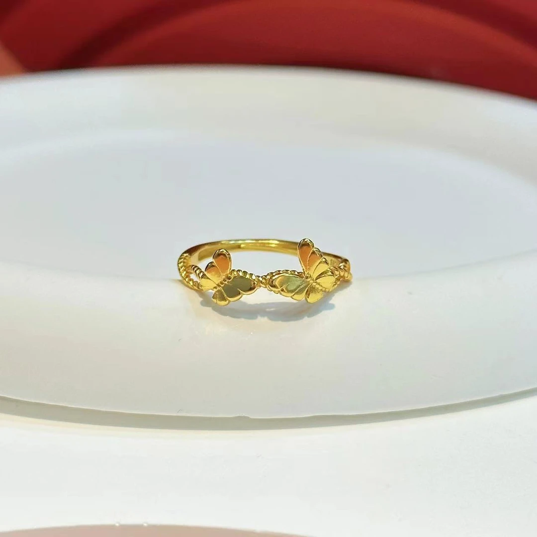 925银戒指 S925银双蝴蝶戒指HNZ7336