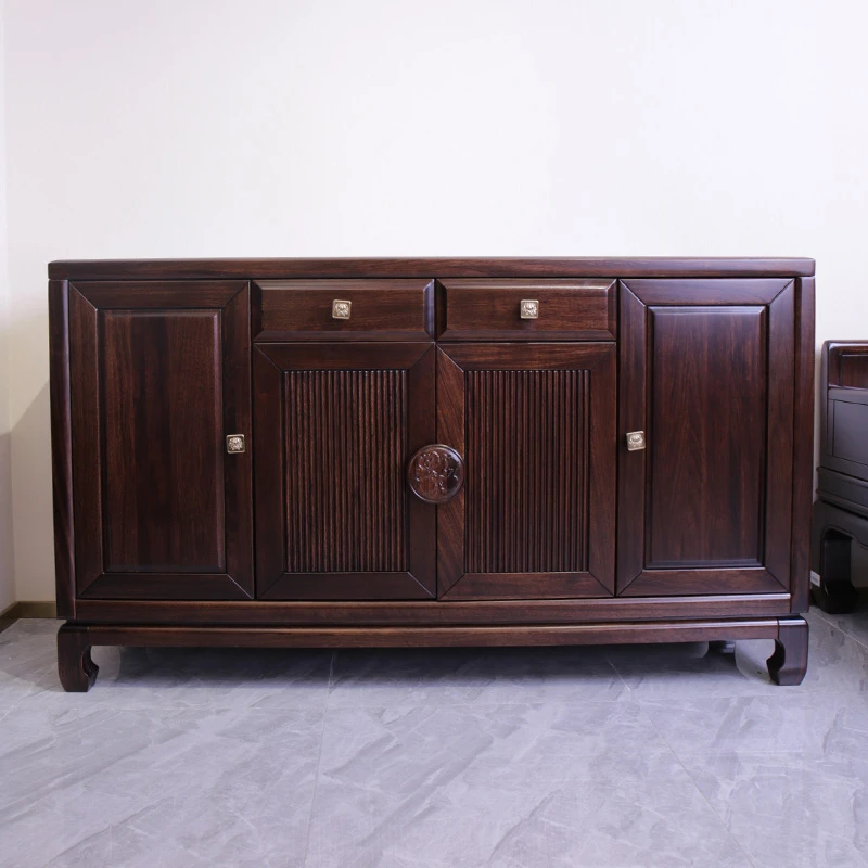 （大利家具）YMJ-N801餐边柜黑檀木多用柜现代中式储物柜新中式家用