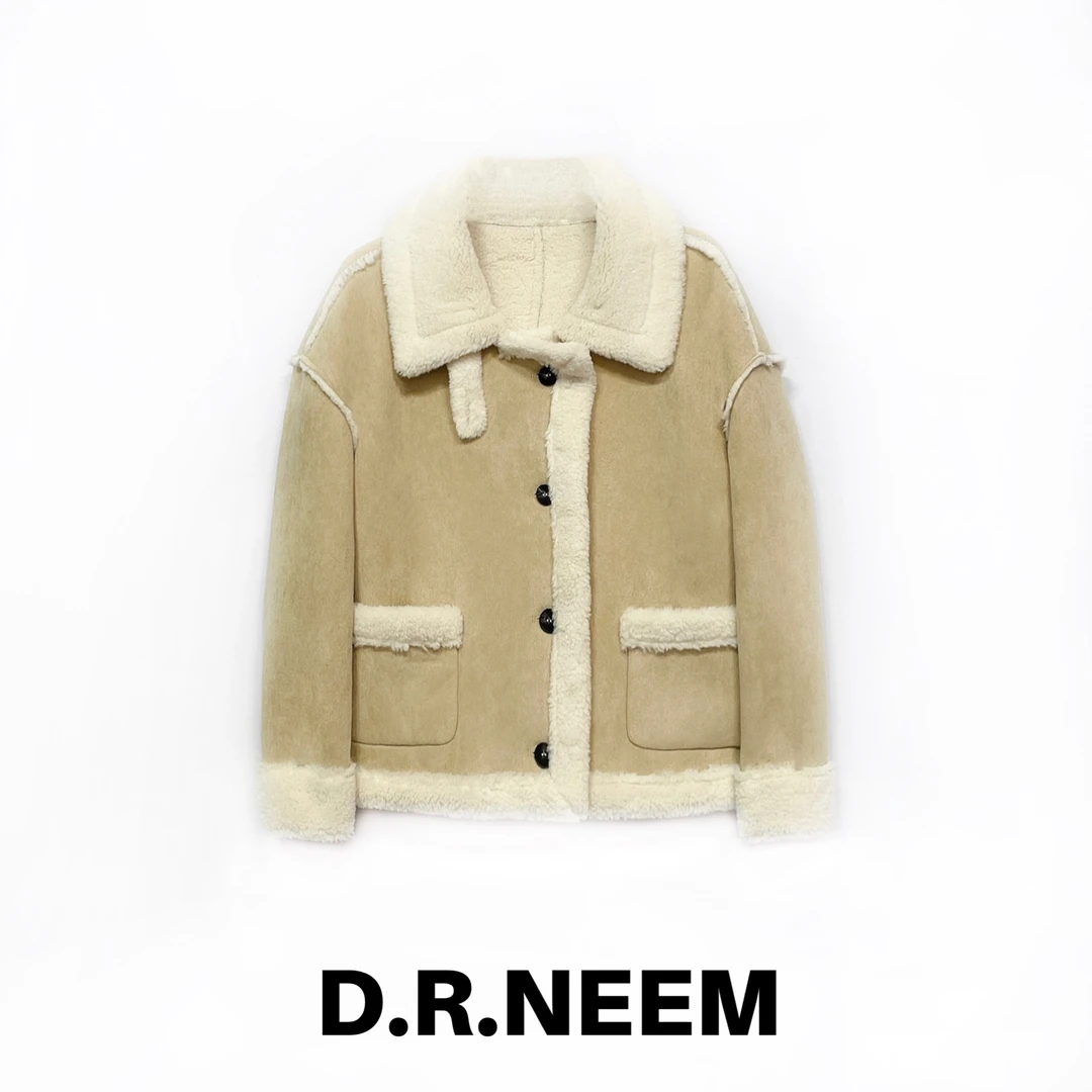 DRN 韩系皮毛一体外套
