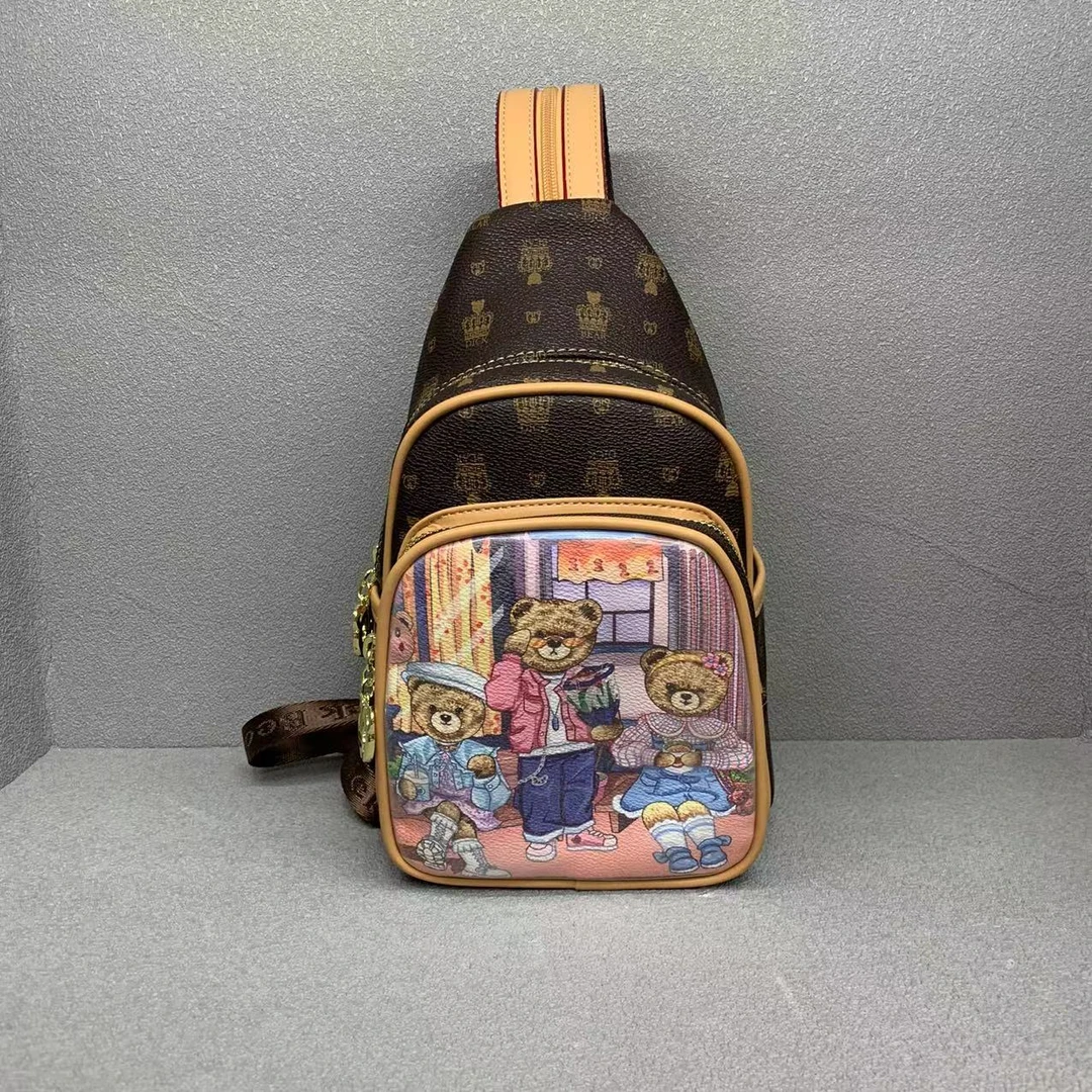 DICK BEAR/迪克熊9036新款时尚胸前双肩单肩多功能包