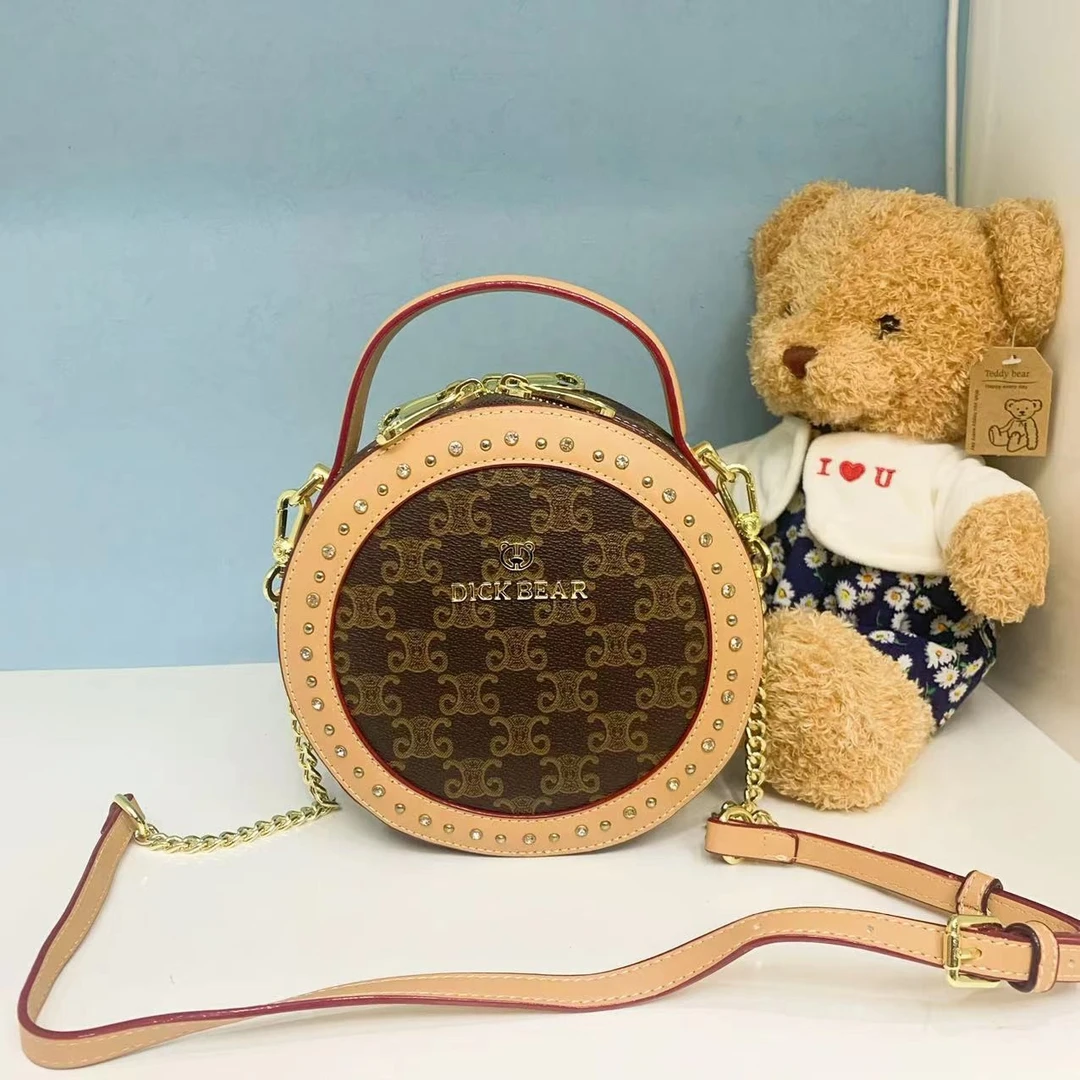 DICK BEAR/迪克熊9015新款加钻手提斜挎小圆包