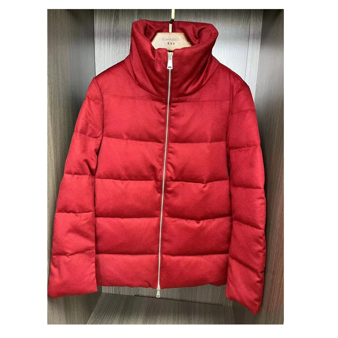 悦享女装2023冬季新款保暖修身高领保暖高级显瘦时尚简约羽绒服