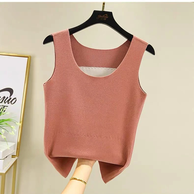 悦享女装2023秋季新款秋冬必备百搭护腰护肚无痕女士打底背心
