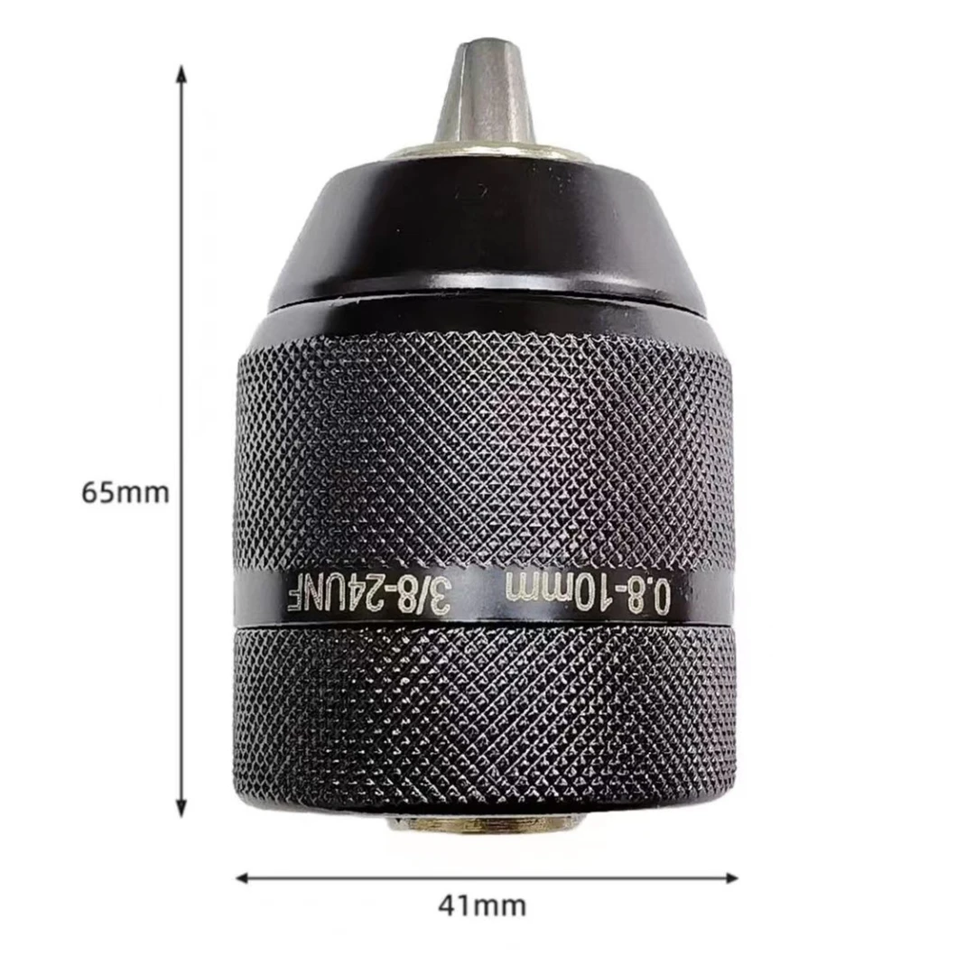 全金属棘轮自锁钻夹头0.8-10mm3/8-24UNF电钻夹头9.5mm螺纹高强度