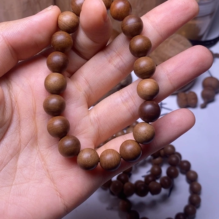 檀香木吊坠老山檀香1.0单圈横纹瑕疵