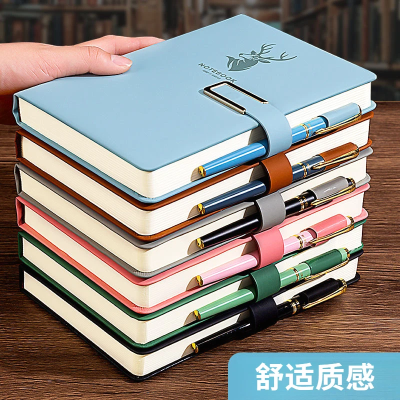 笔记本本子超厚商务皮面工作记录本大学生日记本复古风记事本批发
