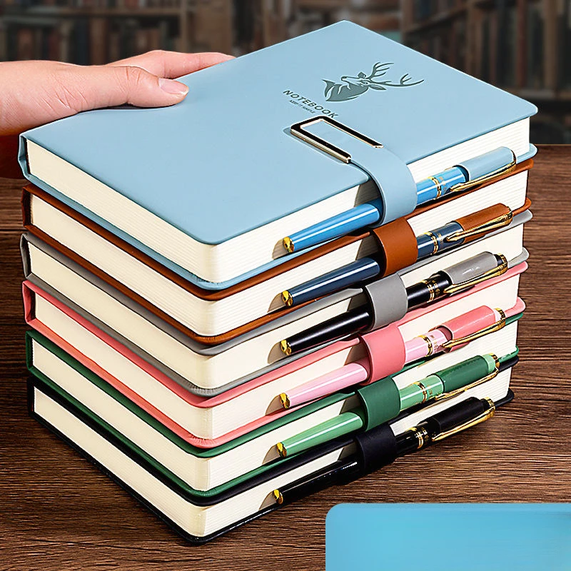 笔记本本子超厚大学生a5皮面商务记事本厚复古简约日记本创意批发