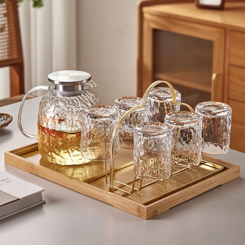 轻奢玻璃杯耐高温家用喝水泡茶杯子新款高颜值客厅待客茶杯果汁杯