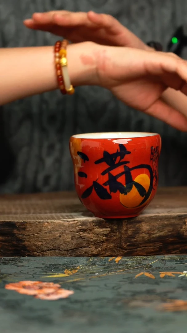 【闪购商品】杯釉下彩手工手绘同款陶器