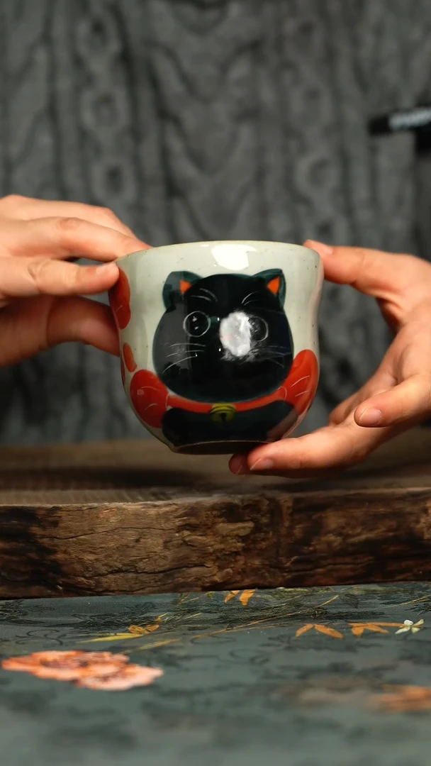 【闪购商品】杯釉下彩手工手绘同款陶器
