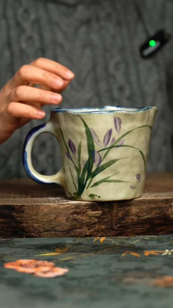 【闪购商品】杯釉下彩手工手绘同款陶器