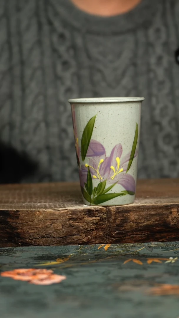 【闪购商品】杯釉下彩手工手绘同款陶器