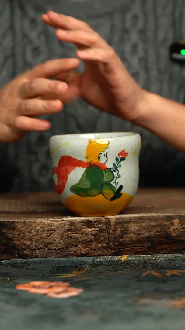 【闪购商品】杯釉下彩手工手绘同款陶器