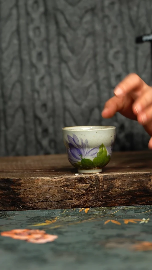 【闪购商品】杯釉下彩手工手绘同款陶器