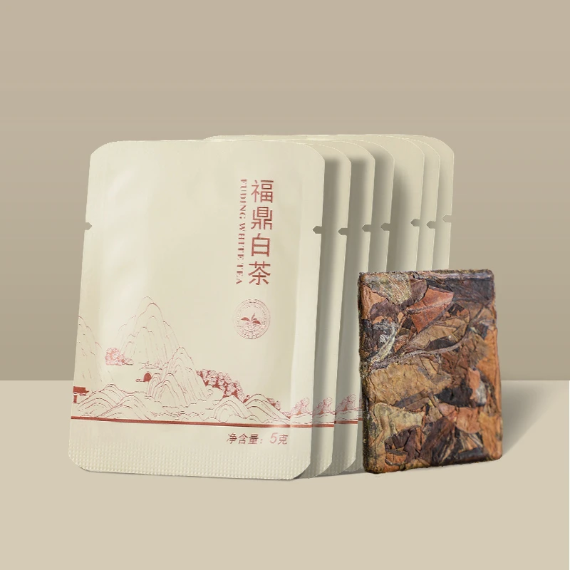 福鼎陈年老白茶试喝试饮小方片袋装福鼎白茶枣香寿眉贡眉枣香茶叶