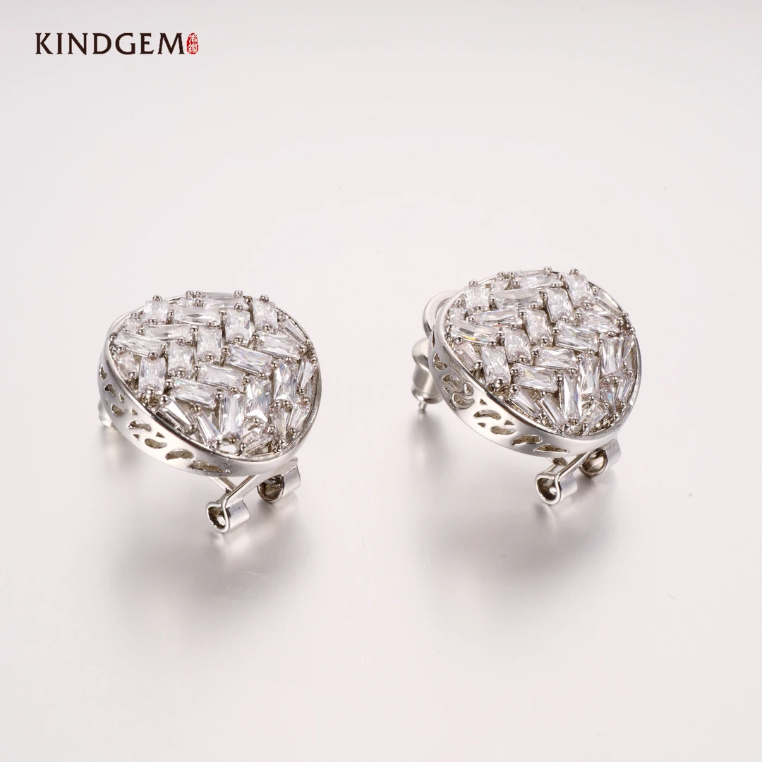 铜合金锆石耳饰 时尚百搭潮流小众简约耳环 GPC-4299