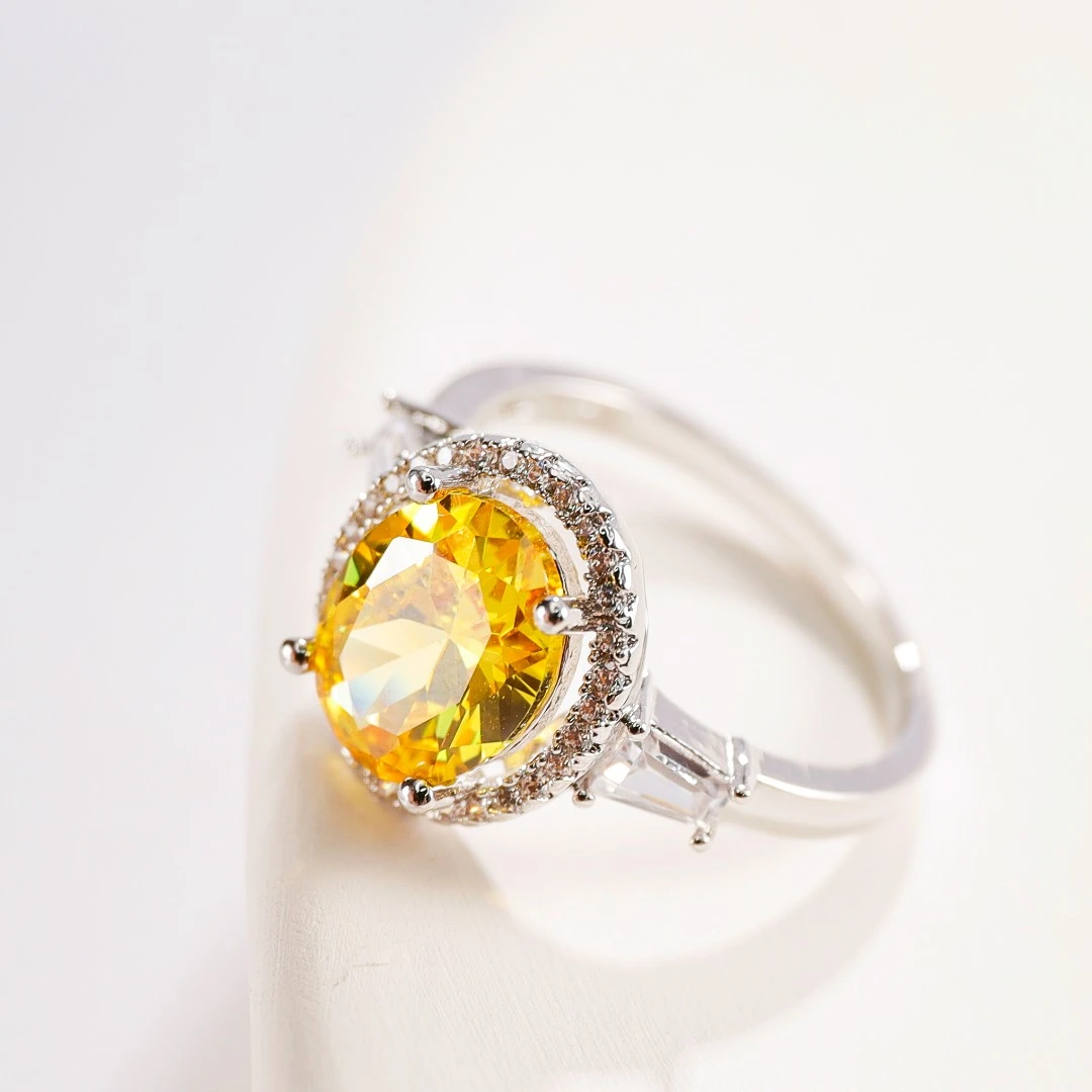 铜合金锆石戒指 气质经典百搭简约时尚戒指AQ62XSBC-08747